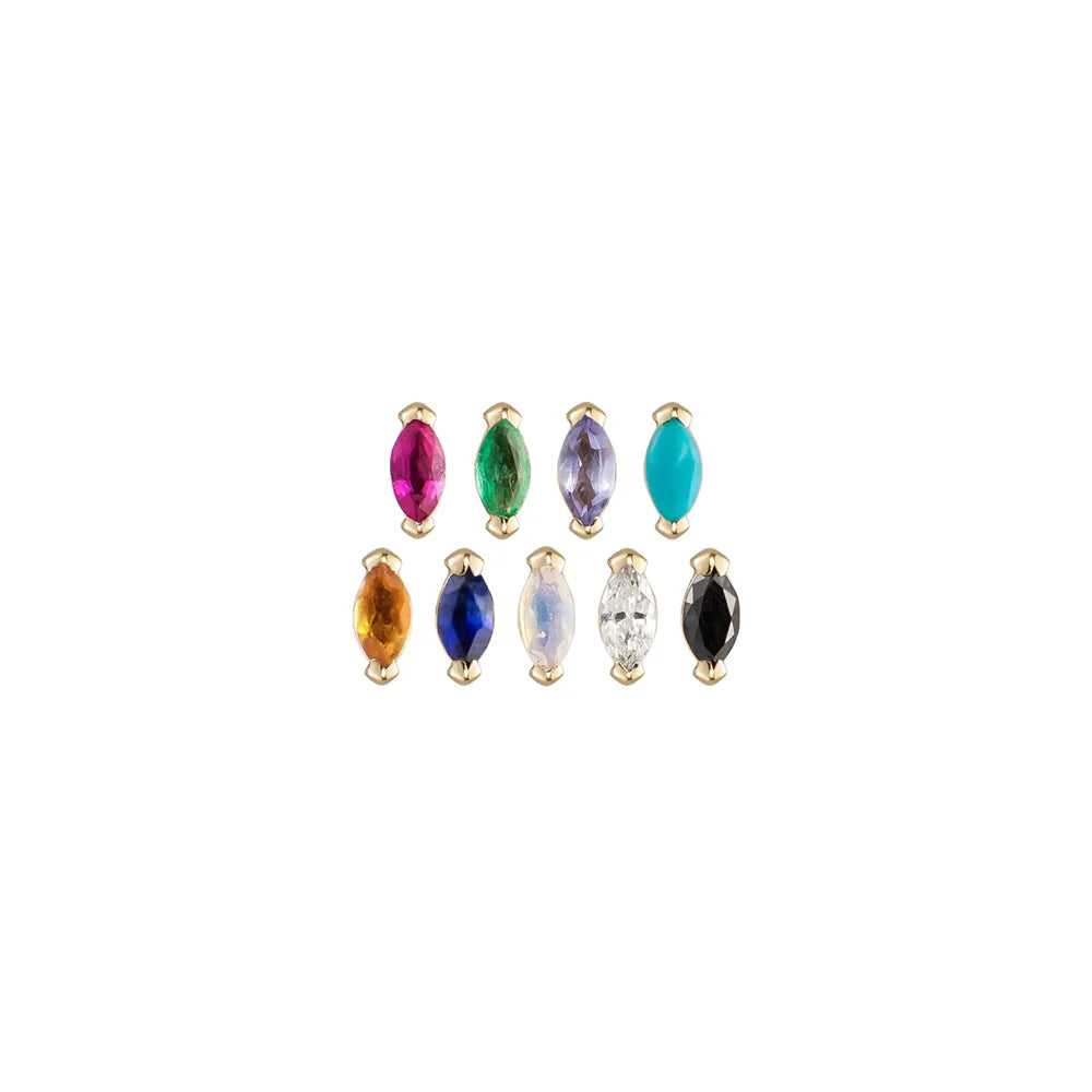 9k Mini Claw Marquise Stud (SINGLE)