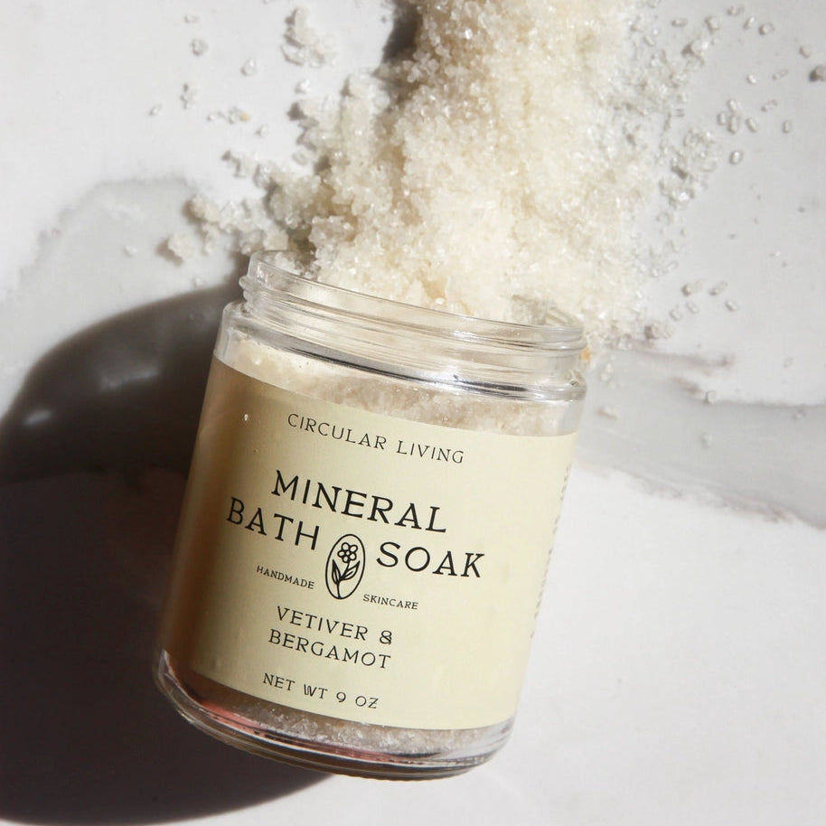 Mineral Bath Soak - Vetiver + Bergamot