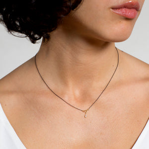 Minnow Black Diamond Necklace