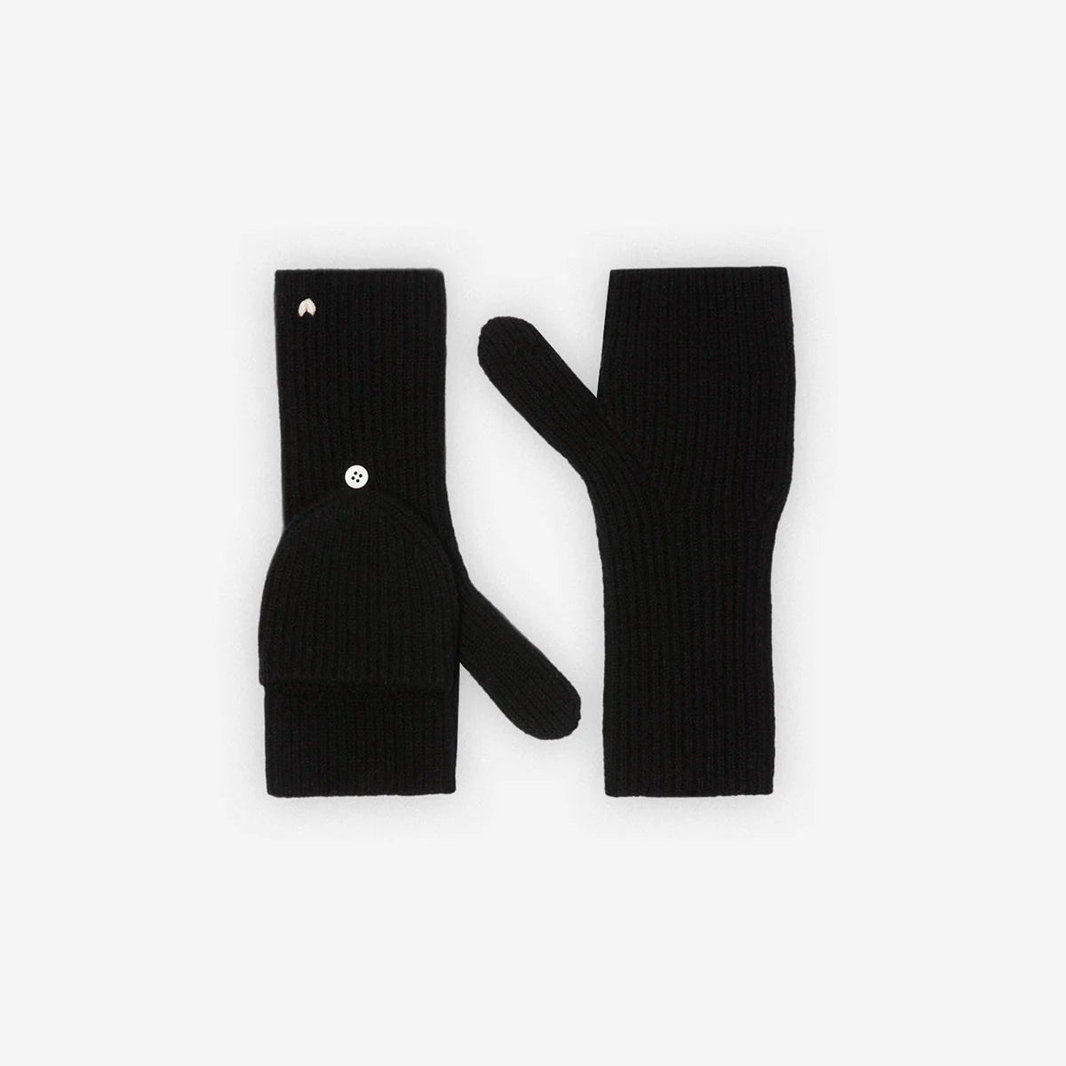 Flip Top Mittens (Black)