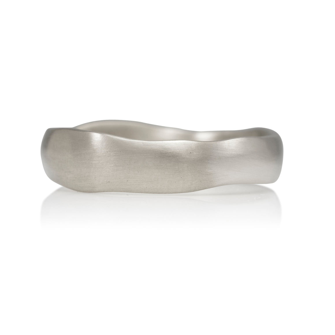 Matte Organic Silver Band