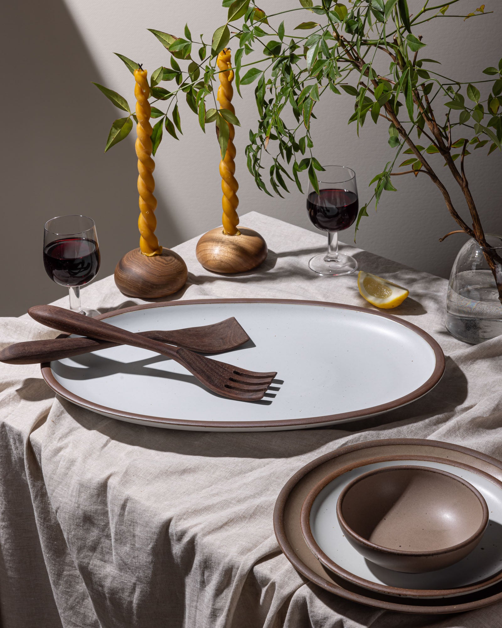 East Fork Large Oval Platter  - Eggshell