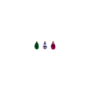 9k Mini Claw Pear Stud (SINGLE)