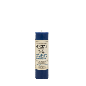 Beeswax Pillar - Peppermint, Lavender & Bergamot