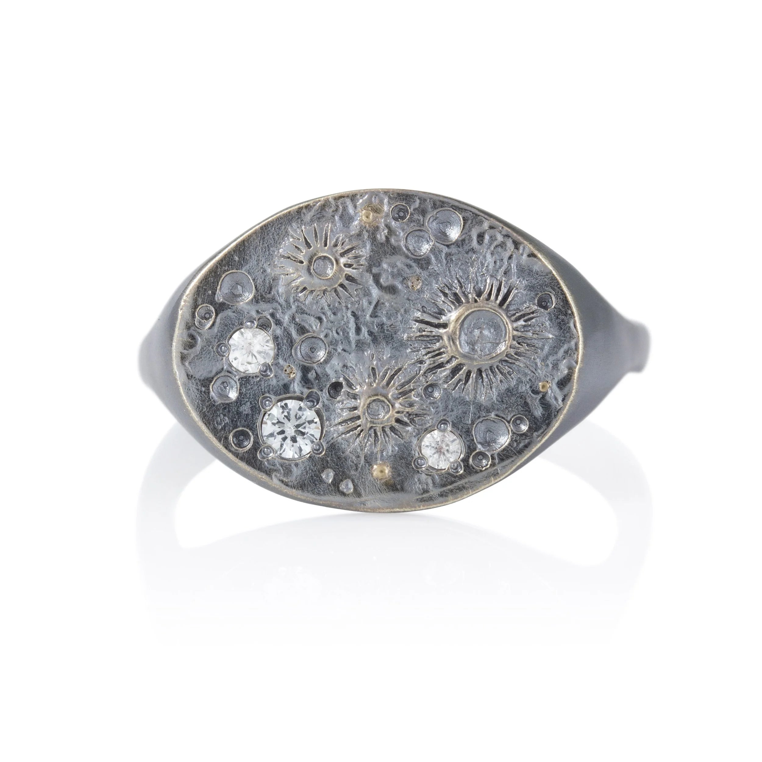 Oval Moon Signet Ring