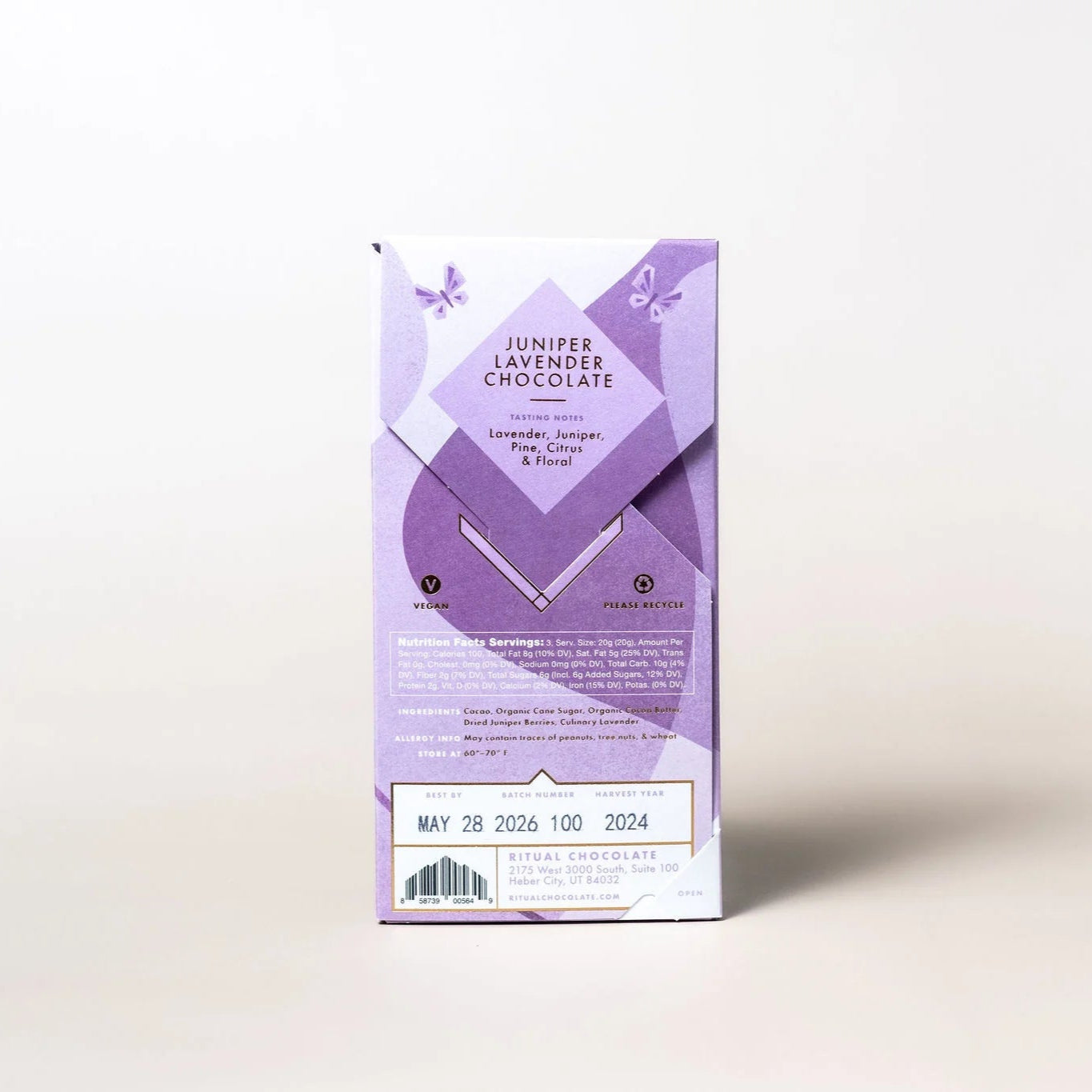 Ritual Juniper Lavender Chocolate Bar