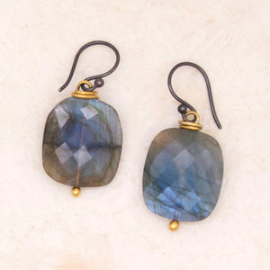Flashing Blue Labradorite Earrings
