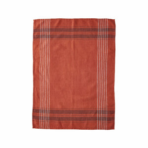 Picnic Plaid Linen Tea Towel - Scarlet Red