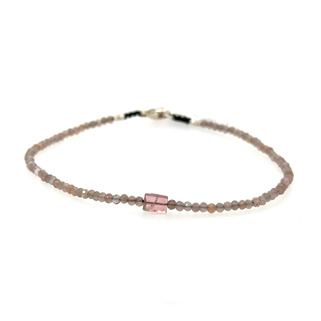 Chocolate Moonstone and Tourmaline Strand Bracelet