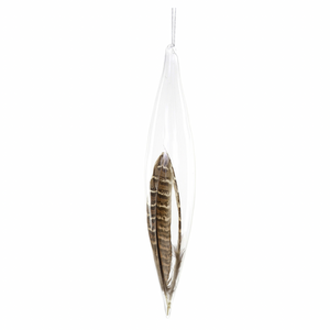 Glass Feather Ornament