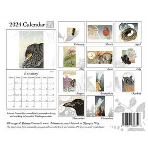 2024 Woodblock Calendar