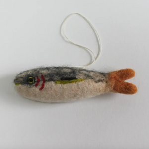 SALE - Felt Sardine Fish Ornament