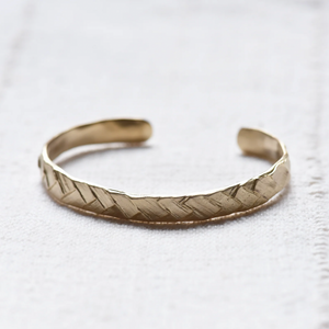 Brass Flat Braid Cuff