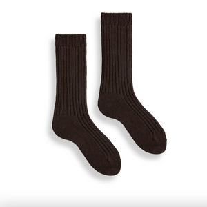 Lisa B Solid Ribbed Socks