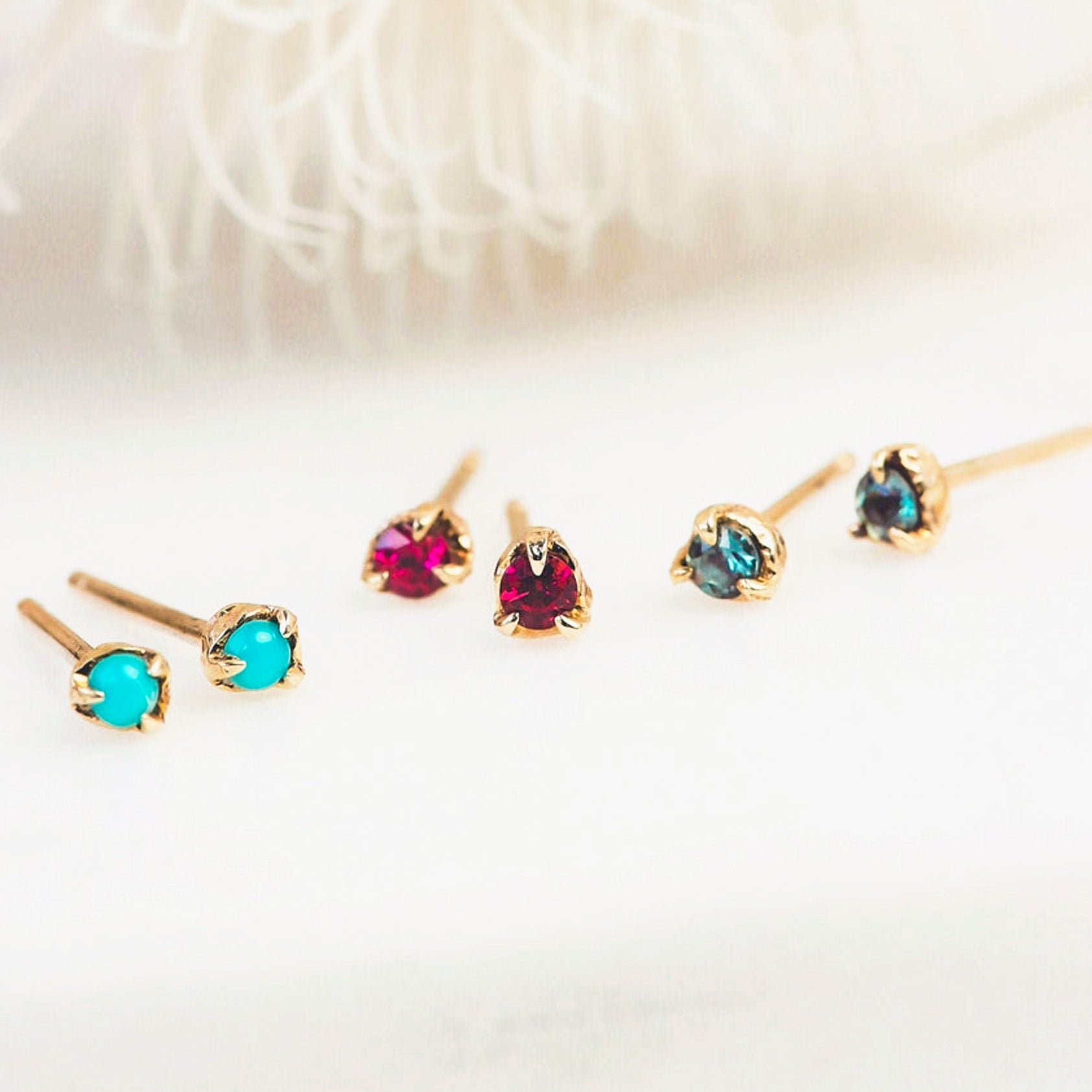 10k Birthstone Earrings