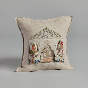 North Pole Santa's House Pocket Pillow