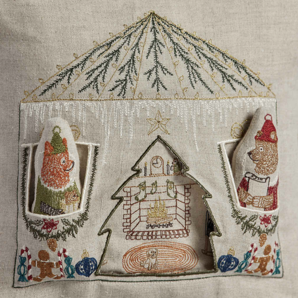 North Pole Santa's House Pocket Pillow