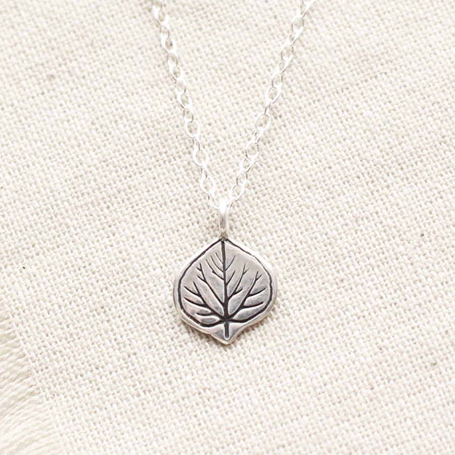 Aspen Leaf Charm Necklace