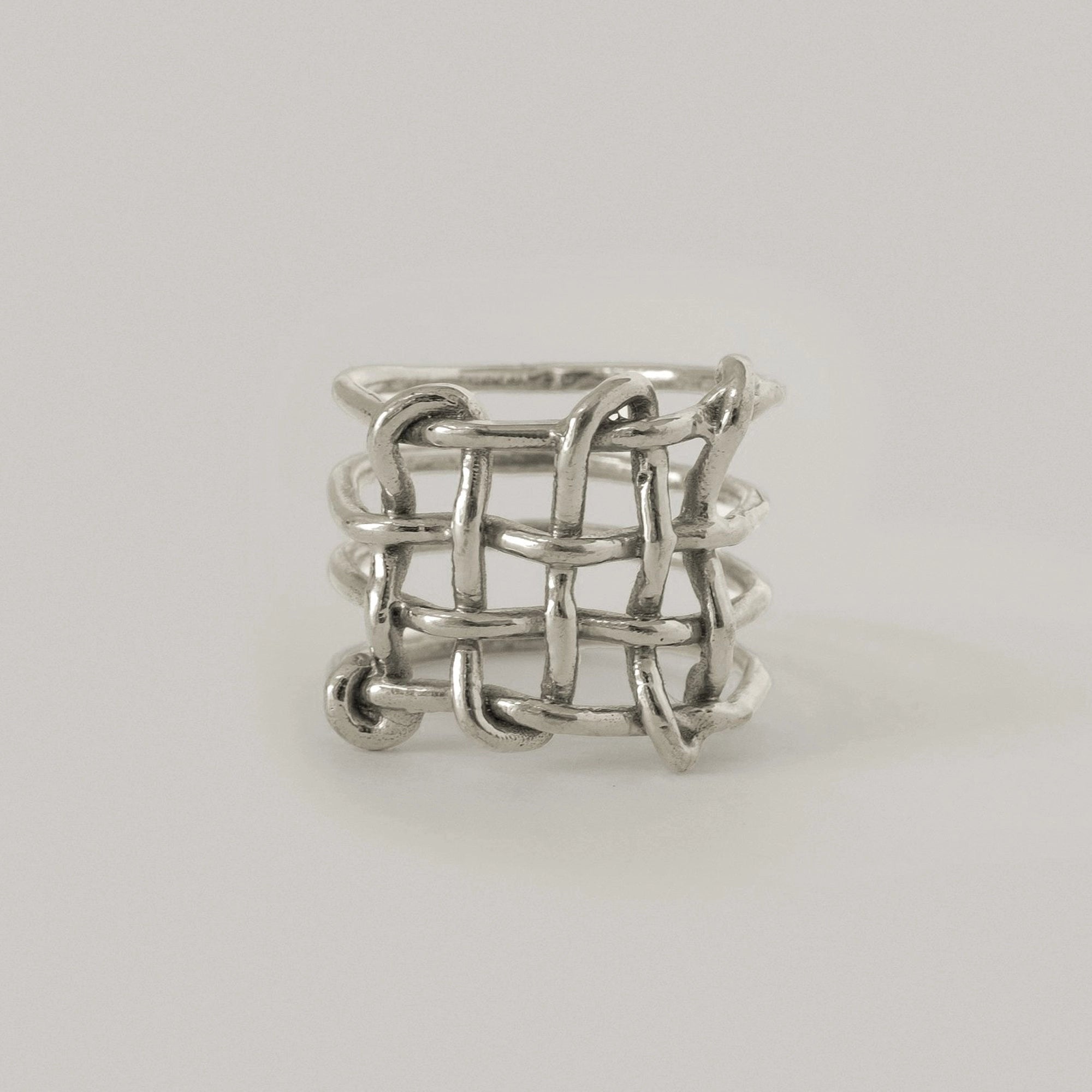 Silver Basketweave Ring