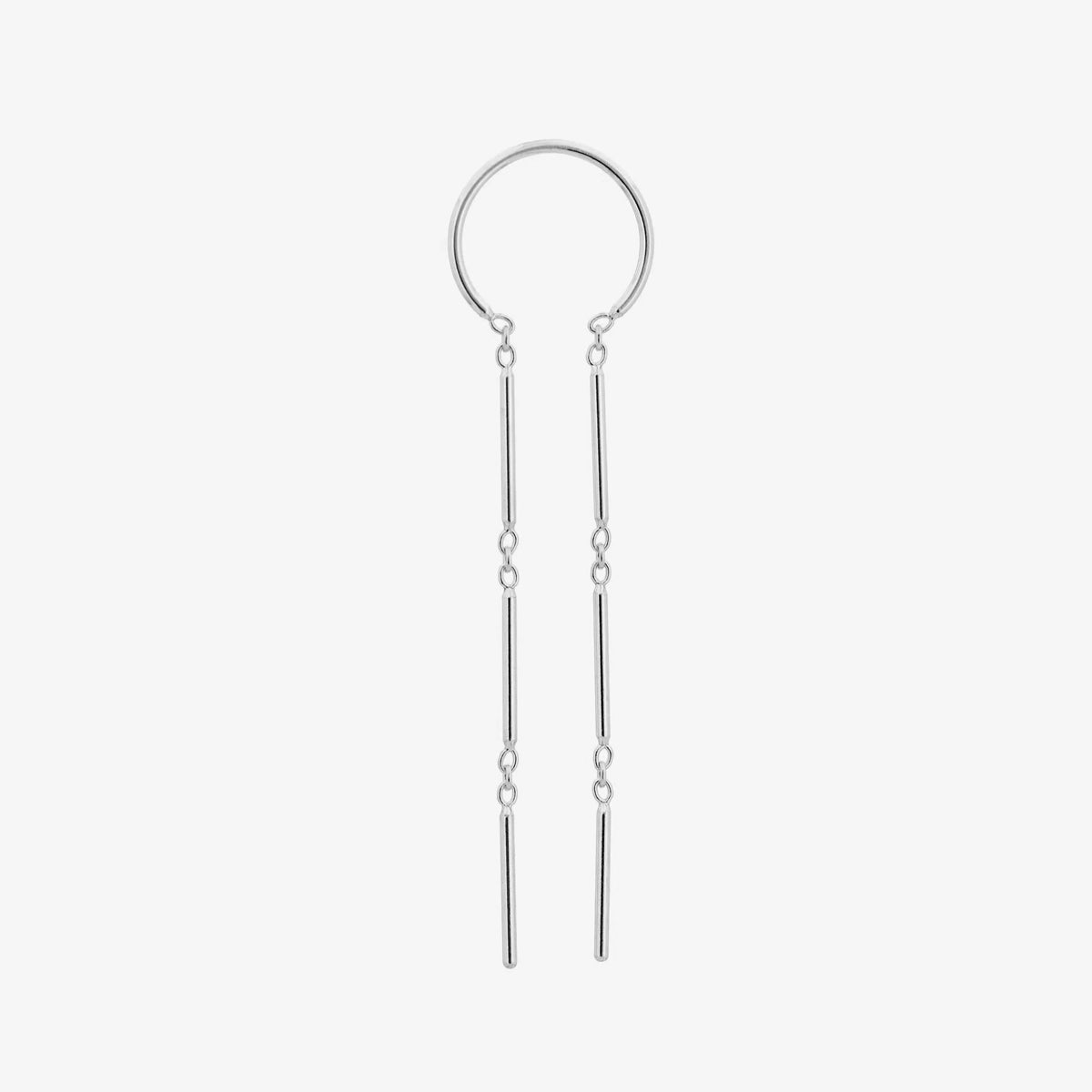 Silver Bar Chime Earring - SINGLE