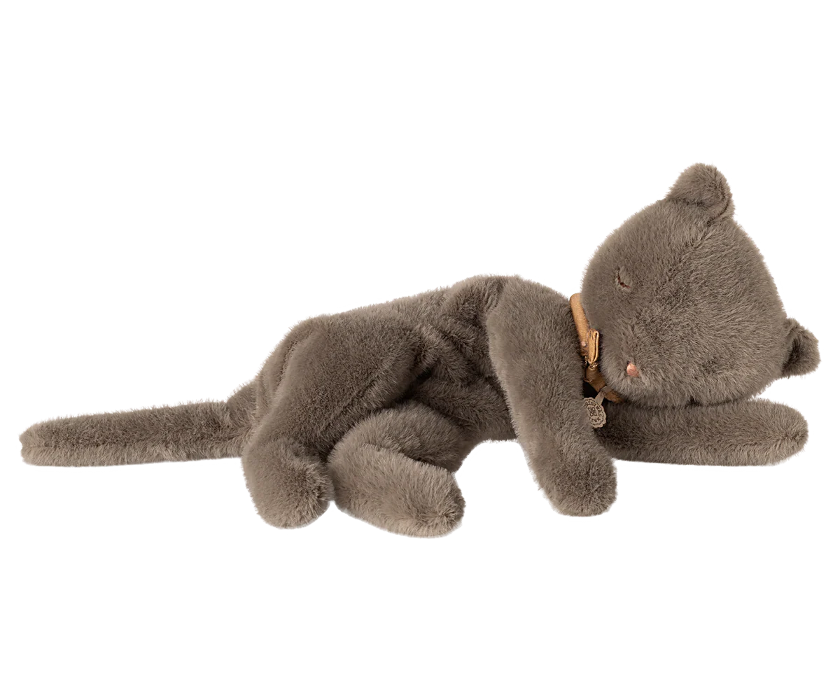 Plush Sleeping Kitty Cat - Grey