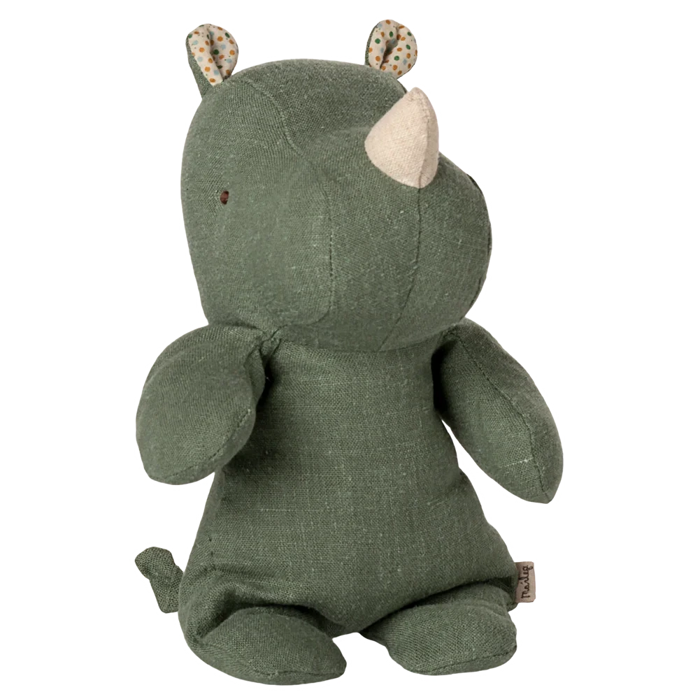 Small Stuffed Rhino - Sage