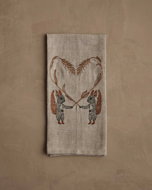 Squirrels with Wheat Tea Towel