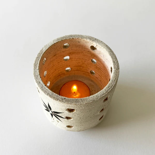 Tealight Lantern - Dot Grid with Star