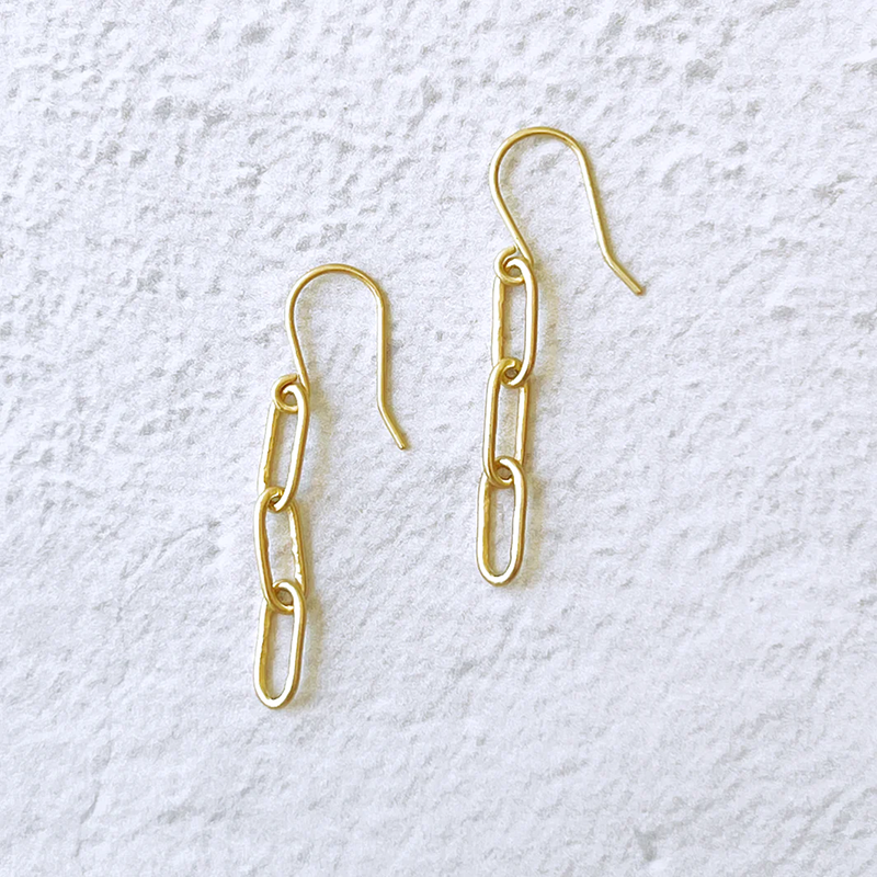 Satin Paperclip Earrings