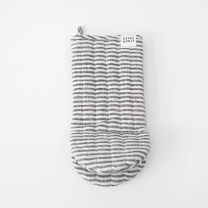 Linen Pot Holder - Thin Black Stripes