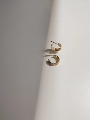 Triple Hoop GF Earrings