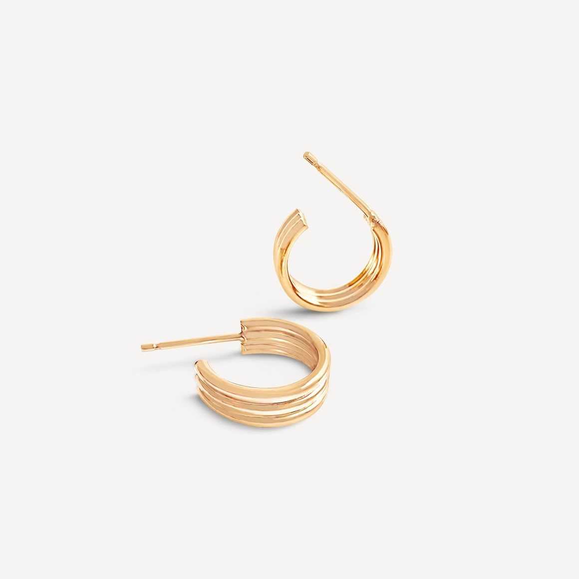 Triple Hoop GF Earrings