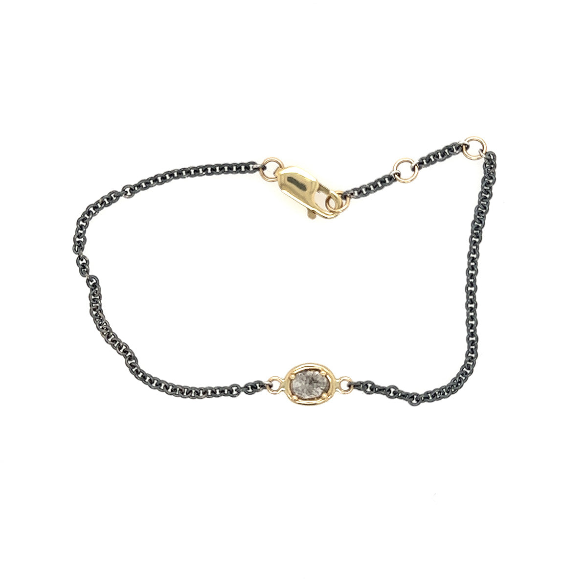 10k Molten Diamond Slice Bracelet