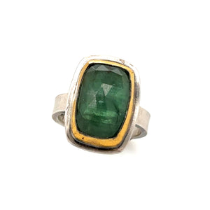 Mossy Green Kyanite Keum-Boo Ring