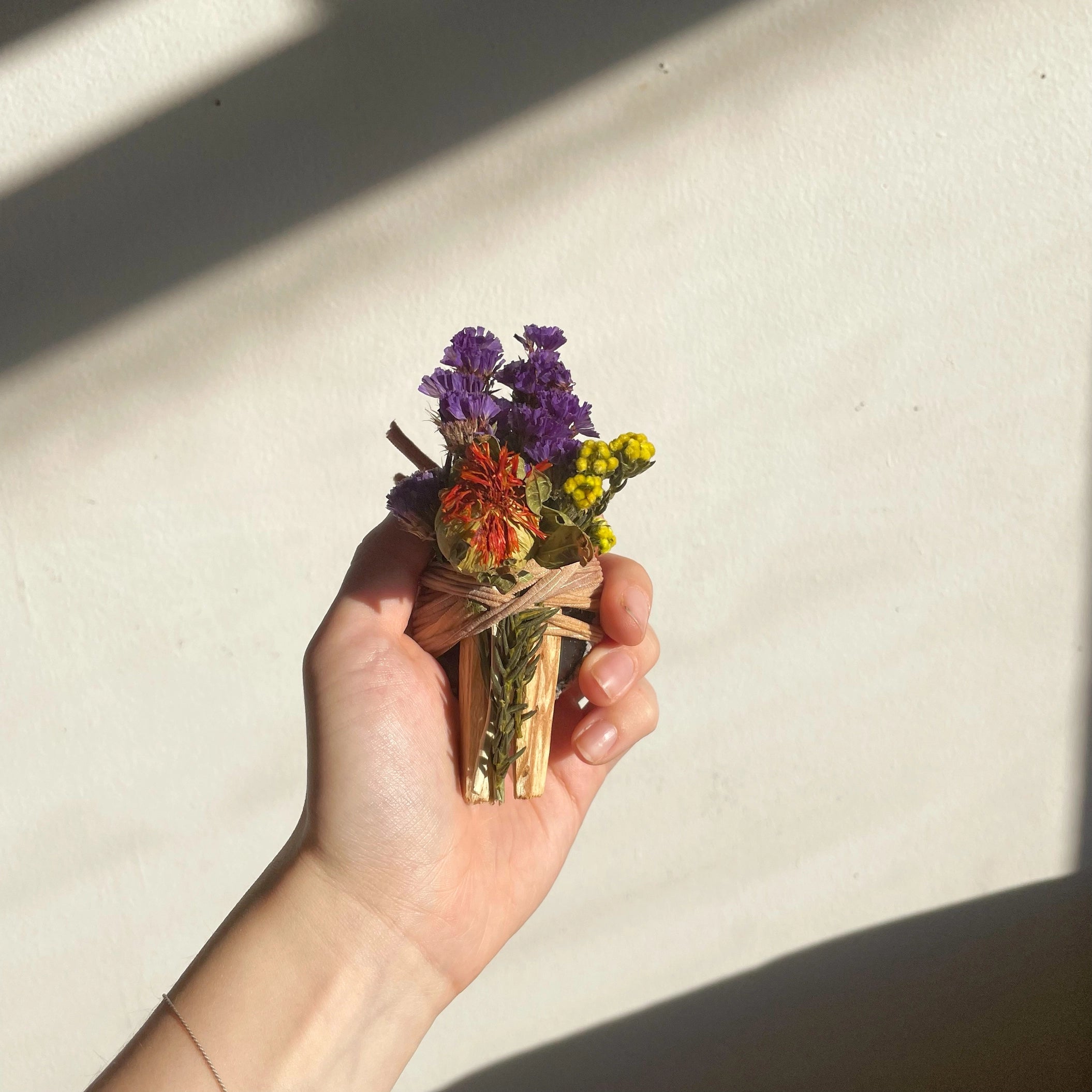 Agate Slice + Palo Santo Floral Bundle