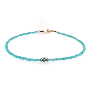 Amazonite + Diamond Bracelet