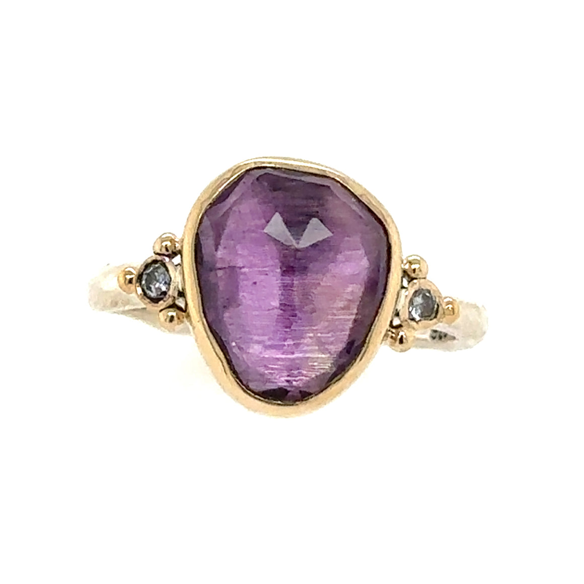 Amethyst + Diamonds Ring