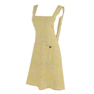 Haomy Pinafore Apron  Citrus Check