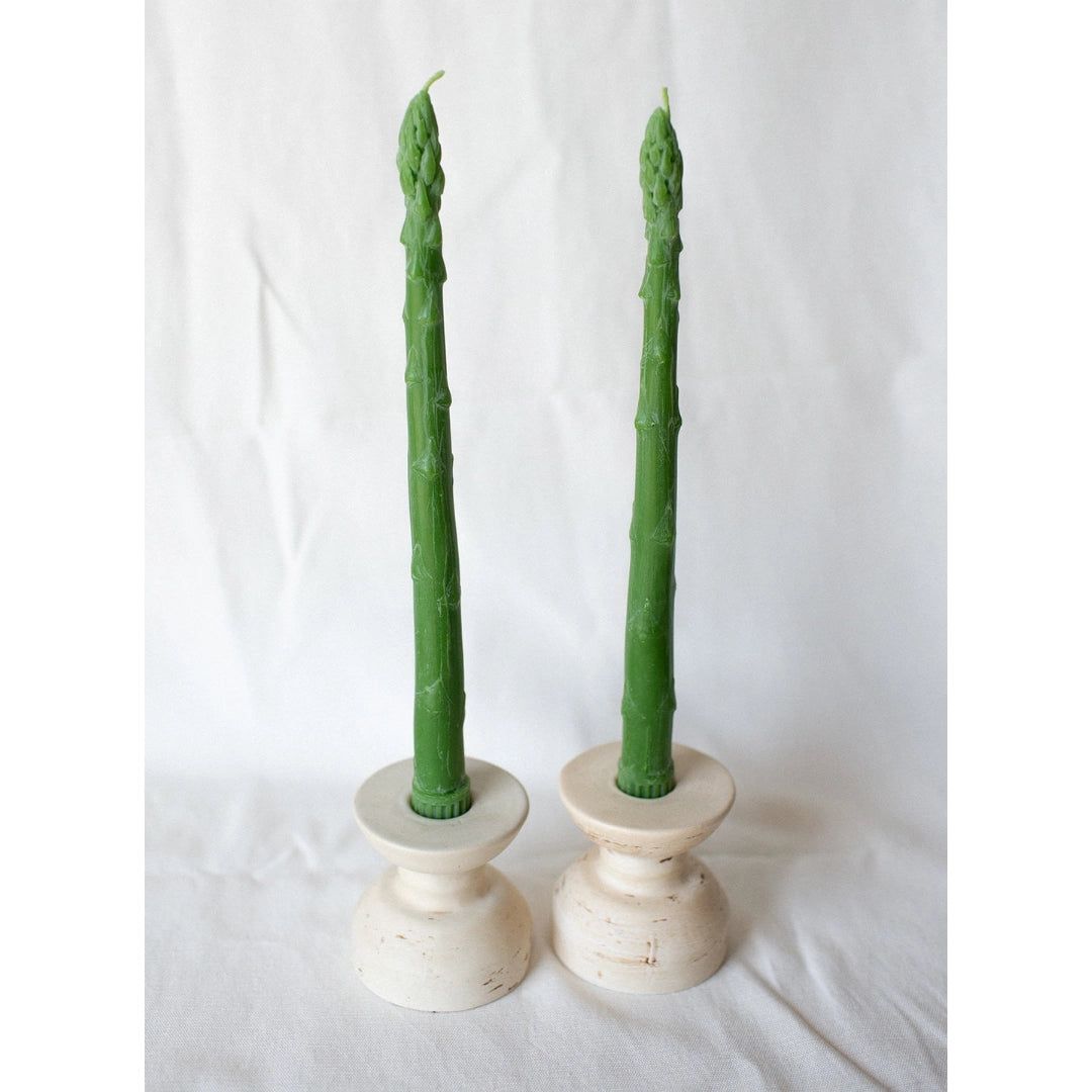 Beeswax Asparagus  Taper Candles
