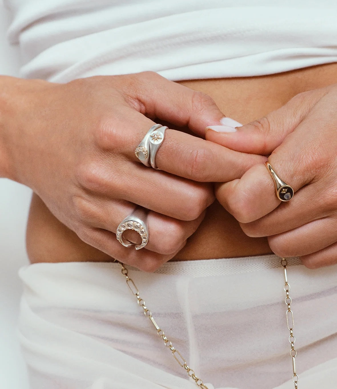 Mini Polaris Diamond Star Ring