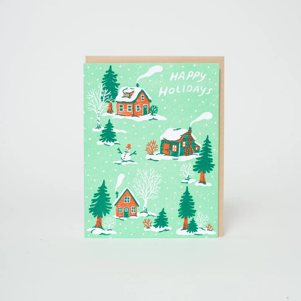 Phoebe Wahl Happy Holidays Houses Card