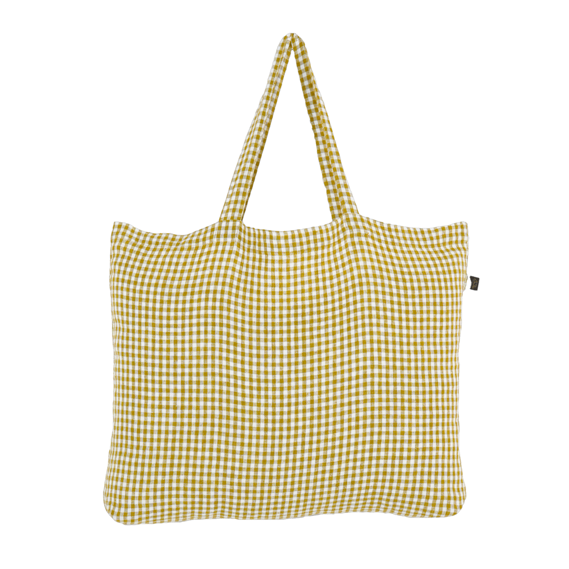 Linen Tote Bag - Citrus Check