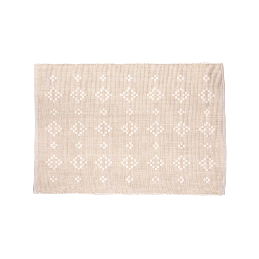 Marcel Cotton Placemat - Clay/White