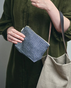 Chris Pouch (Black Gingham Check)