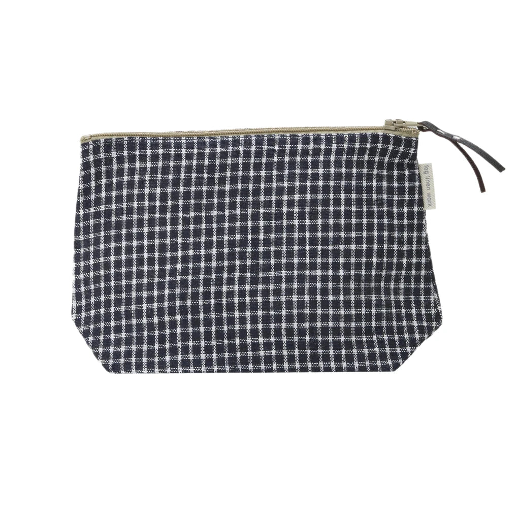 Chris Pouch (Black Gingham Check)