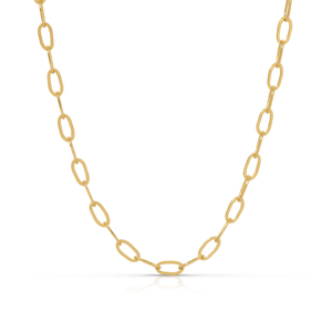 Small Oval Link Necklace - Gold PVD