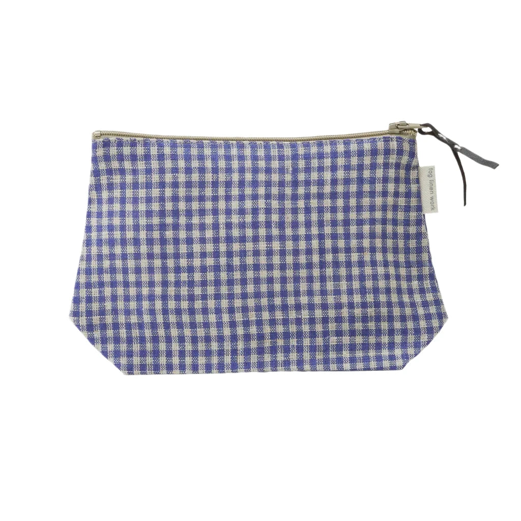 Chris Pouch (Blue Gingham Check)