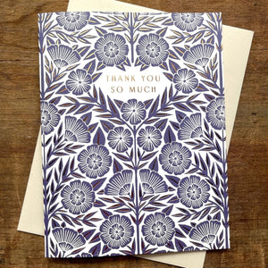 Katharine Watson Stationery- Blue Foil Thank You