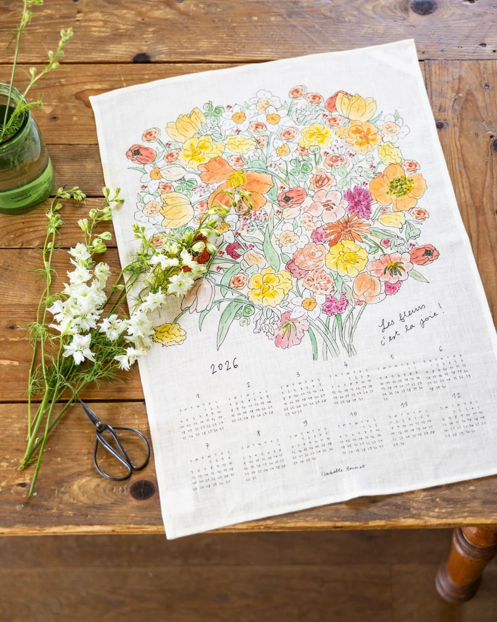 2026 Fabric Calendar - Joyful Bouquet