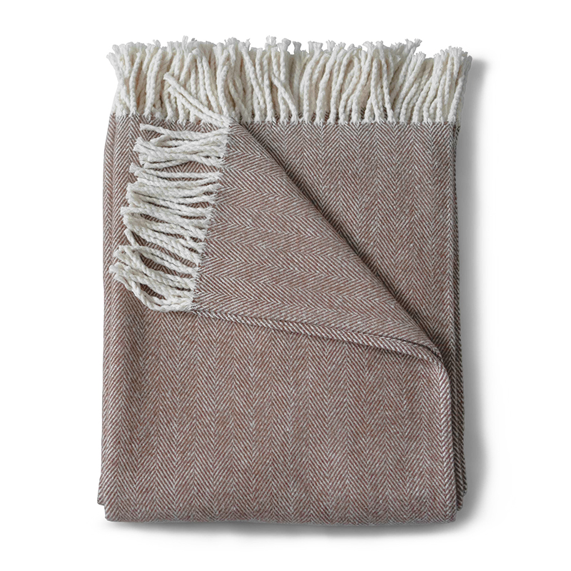 SALE - Cotton Herringbone Throw - Cedar